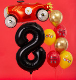 Folieballon Cijfer 8 Zwart (86cm)
