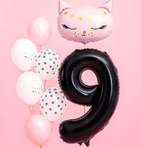 Folieballon Cijfer 9 Zwart (86cm)