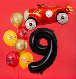 Folieballon Cijfer 9 Zwart (86cm)