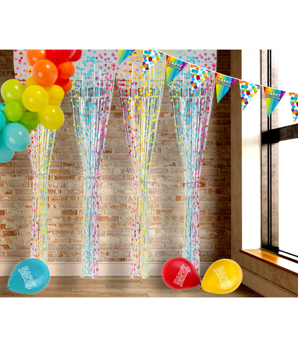 Deurgordijn Folie Multicolor Stippen (2x1m)