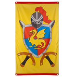 Riddervlag Geel/Rood Dragon (150x90cm)