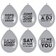 Ballonnen Song Quotes Disco Zilver (6st)