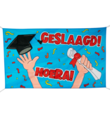 Gevelvlag Geslaagd Cartoon (150x90cm)