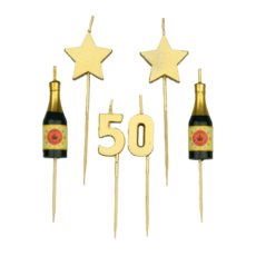 Taartkaarsjes Set 50 Jaar (6st)
