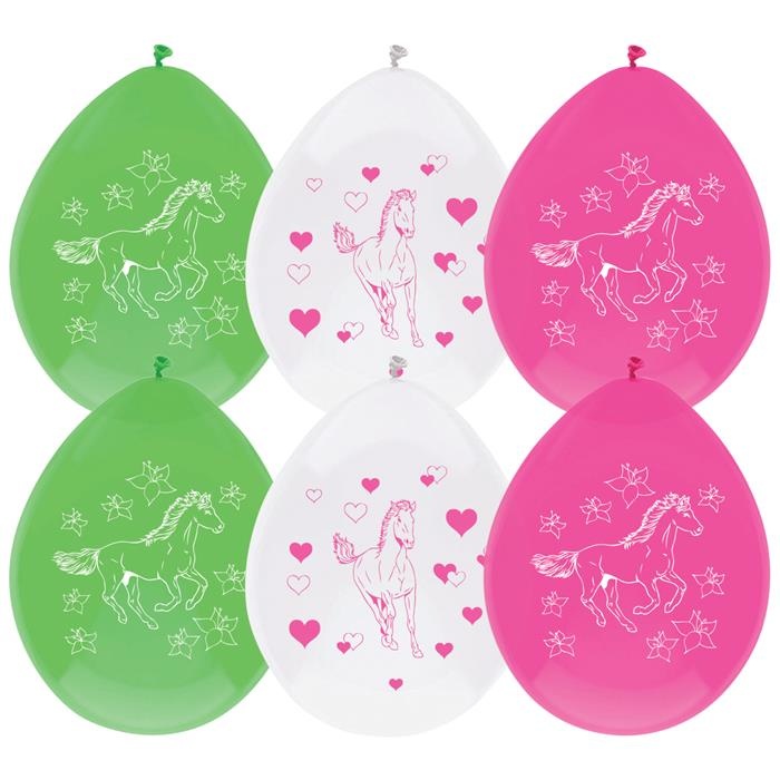 Feestballonnen Paarden (6st) afbeelding
