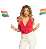 Zwaaivlaggetjes Regenboog (6st)