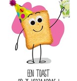 Verjaardagskaart 'Een Toast op je verjaardag'