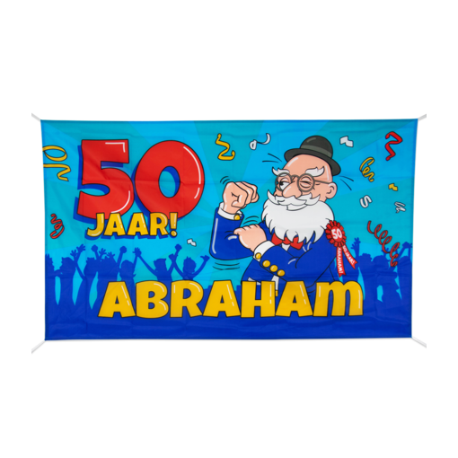 Gevelvlag Abraham Cartoon (90x150cm)