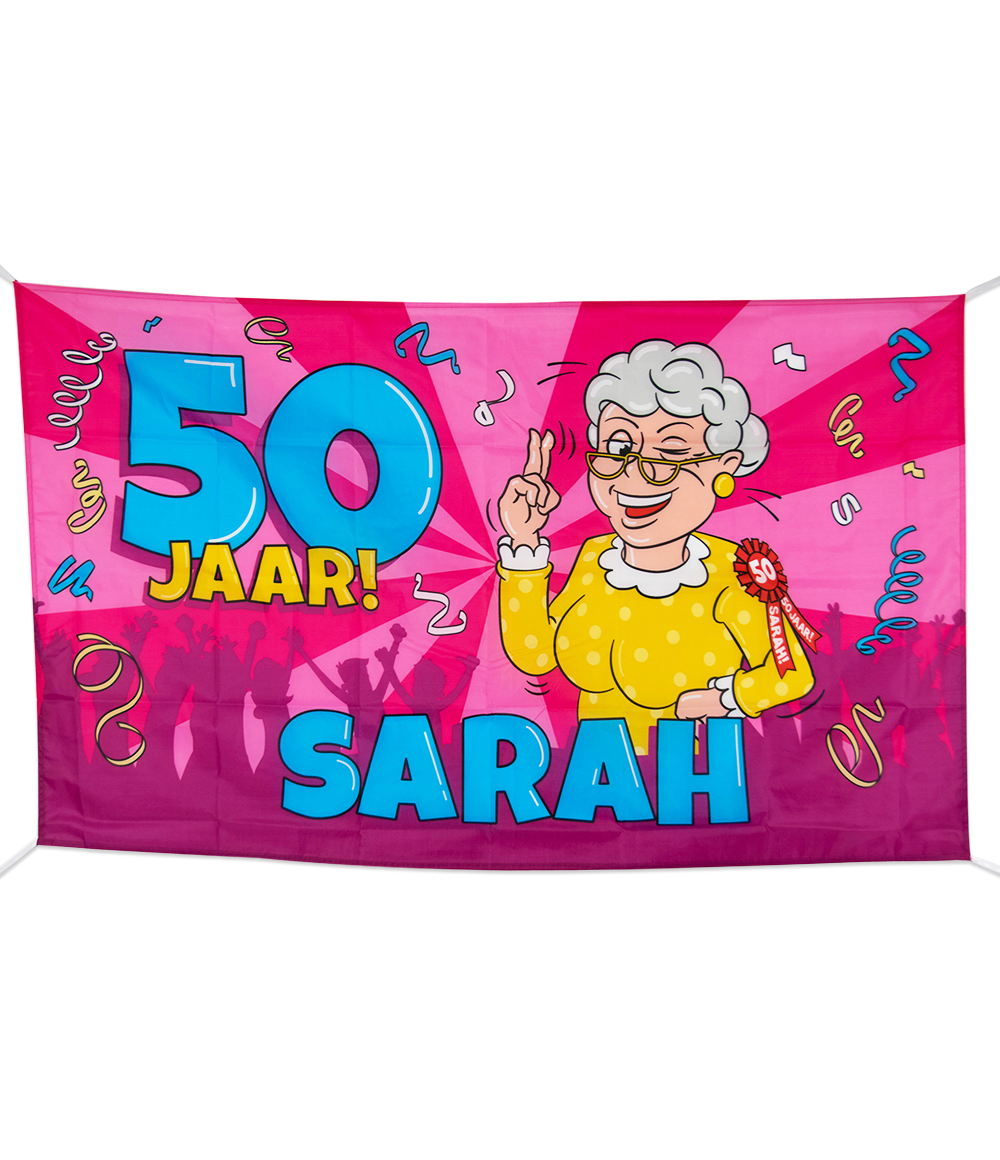 Gevelvlag Sarah Cartoon (90x150cm) afbeelding