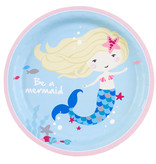 Feestbordjes 'Be A Mermaid' Blauw (8st)