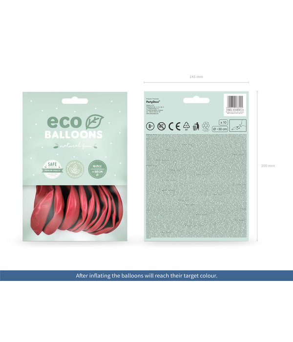Metallic Ballonnen Lichtrood Premium Organic (10st)