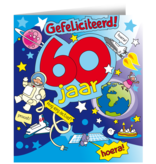 Wenskaart 'Gefeliciteerd 60 jaar'