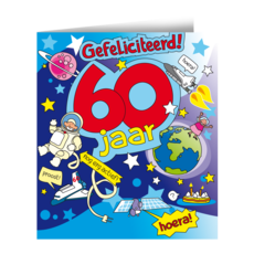 Wenskaart 'Gefeliciteerd 60 jaar'