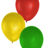 Ballonnen Rood/Geel/Groen Carnaval (15st)