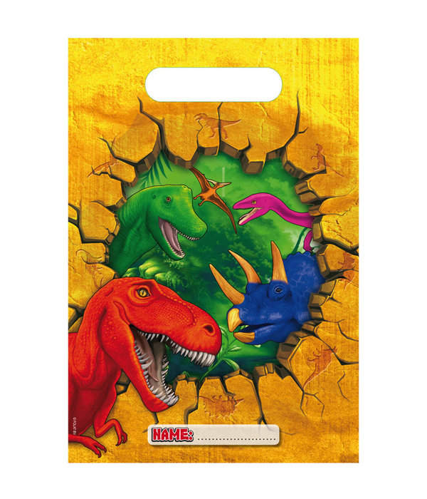 Uitdeelzakjes Dinosaurus (6st)
