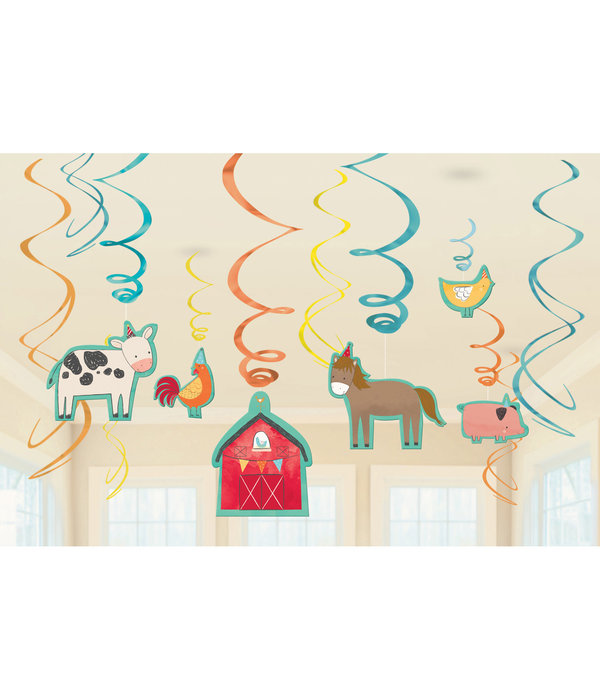 Hangdecoratie Boerderij Happy Farm (12st)