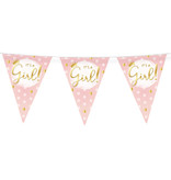 Vlaggenlijn Geboorte Meisje - 10 Meter