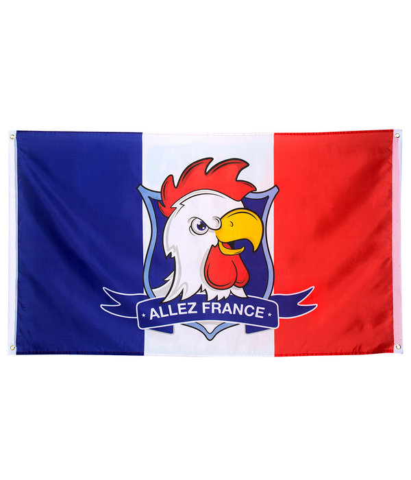 Vlag Frankrijk 'Allez France' 90 x 150 cm
