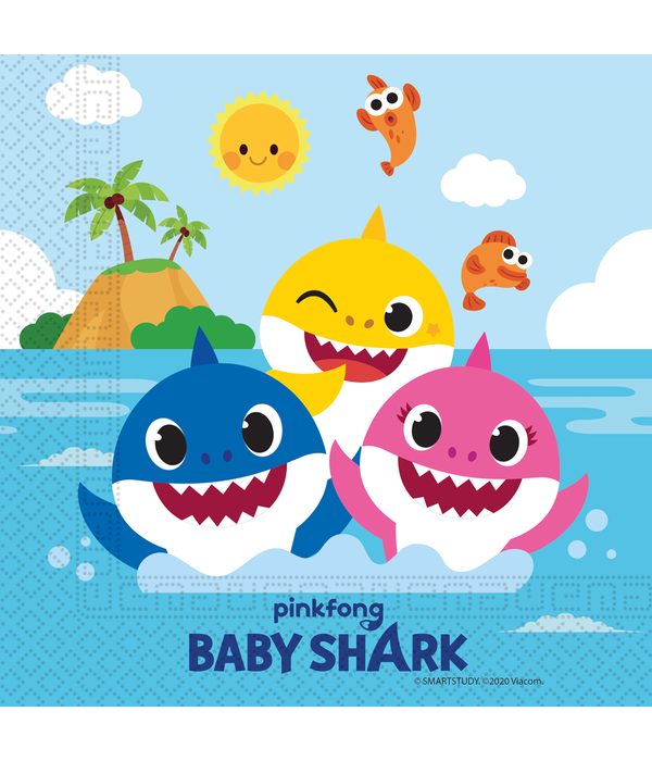 Baby Shark Servetten Palmboom (20st)