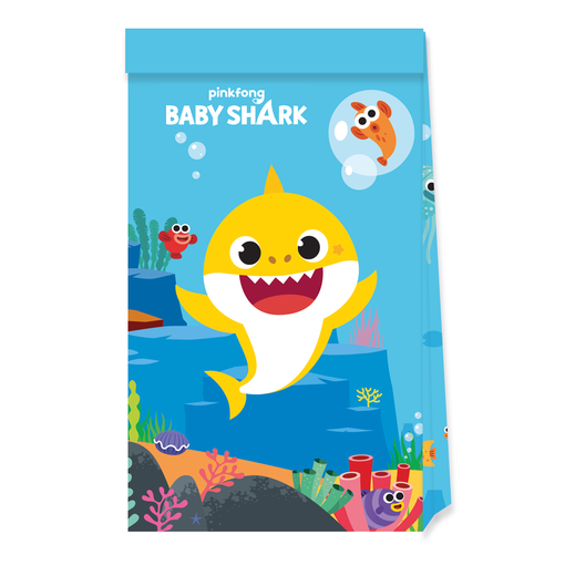 Feestzakjes Baby Shark (4st)