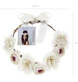 Haarband Bloemen Wit
