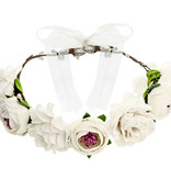 Haarband Bloemen Wit