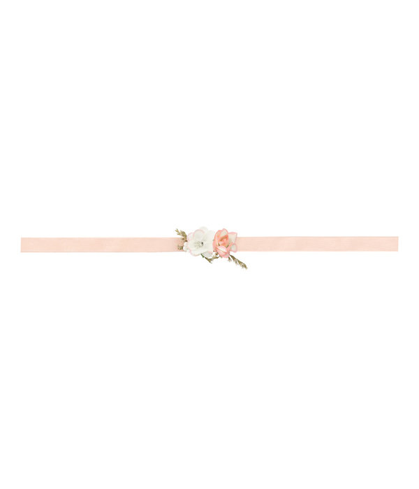 Corsage Bruiloft Bloemen Peach/Wit