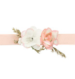 Corsage Bruiloft Bloemen Peach/Wit