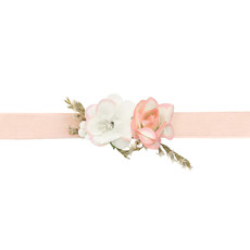 Corsage Bruiloft Bloemen Peach/Wit