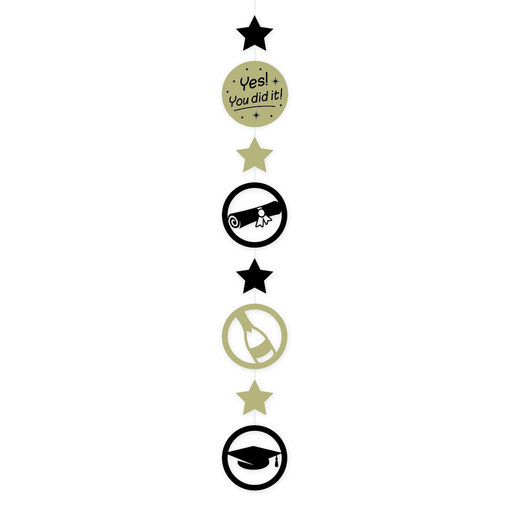 Hangdecoratie Yes You Did It Zwart/Goud