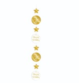 Hangdecoratie 80 Jaar Goud/Wit (1,2m)