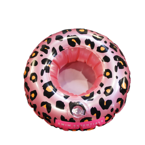 Opblaasbare Bekerhouder Panterprint Rosé Goud