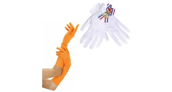 Oranje handschoenen