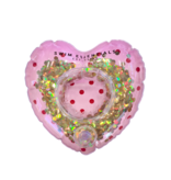 Opblaasbare Bekerhouder Glitter Hart Roze/Goud