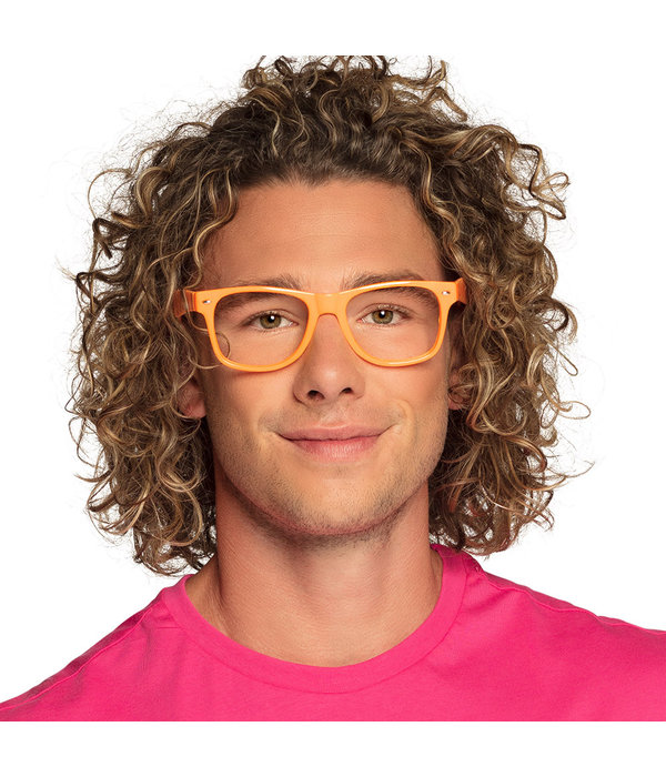 Neon Oranje Feestbril