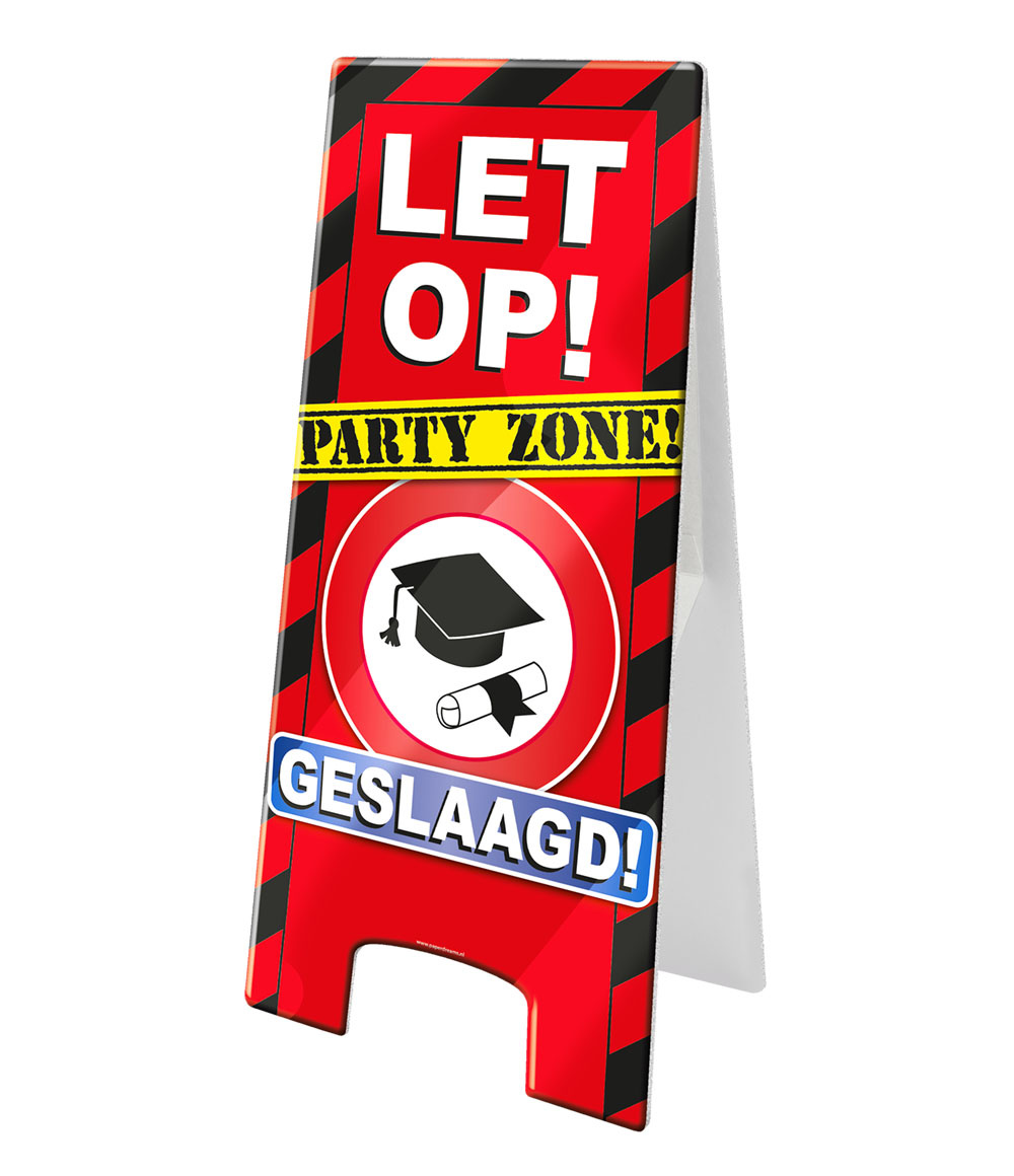 Waarschuwingsbord Geslaagd afbeelding