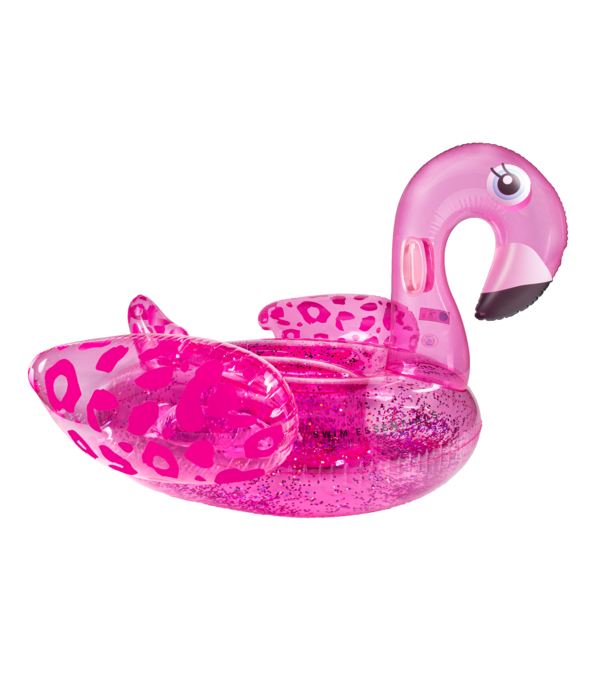 Opblaasbare Flamingo XL Glitter Roze (150cm)