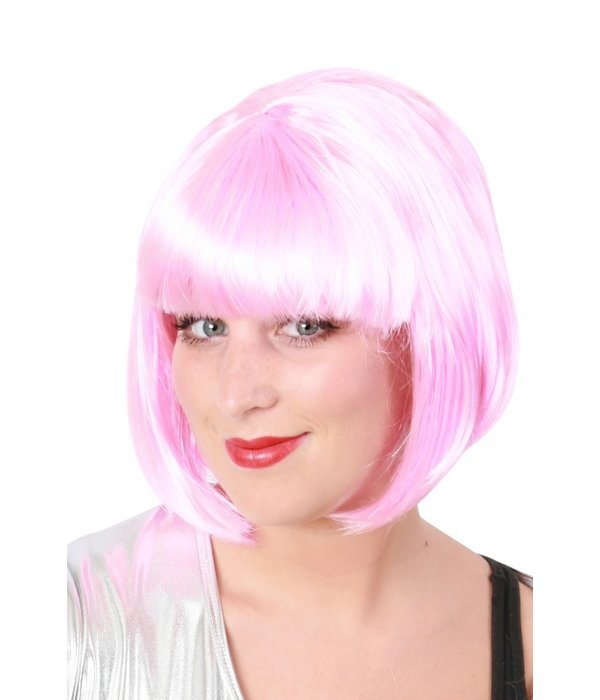 Pruik sensation bobline roze