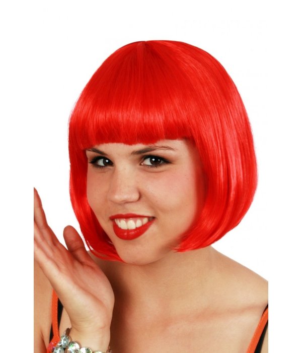 Toppers eco bobline pruik rood