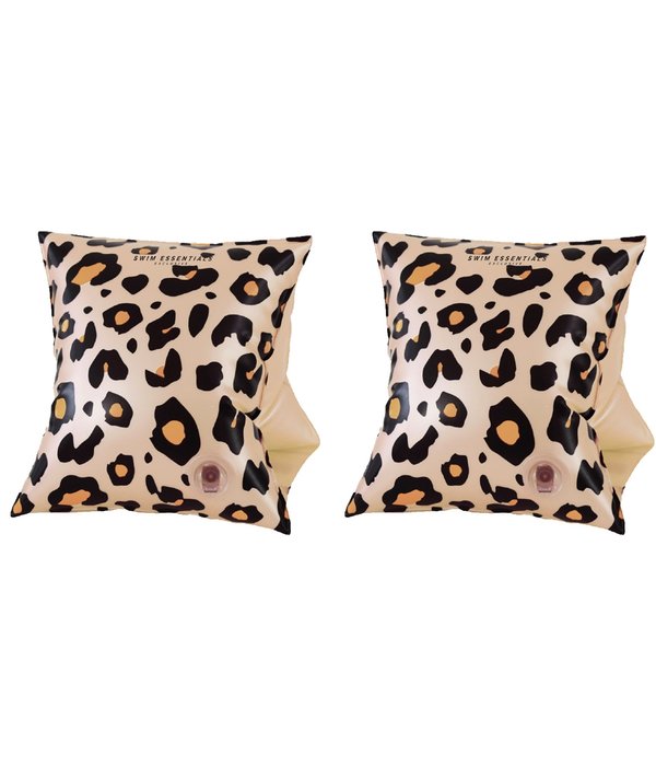 Beige Panterprint Baby Zwembandjes 0-2 Jaar
