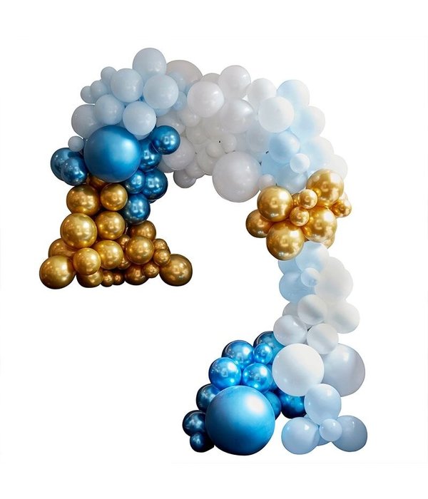 Luxe Ballonboog Set Blauw/Goud Premium