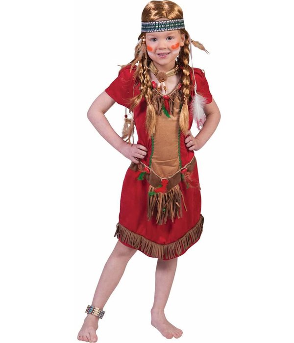 Indiaans meisje kostuum Red Hawk elite