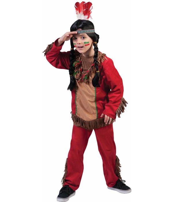 Indiaans jongen kostuum Red Hawk elite