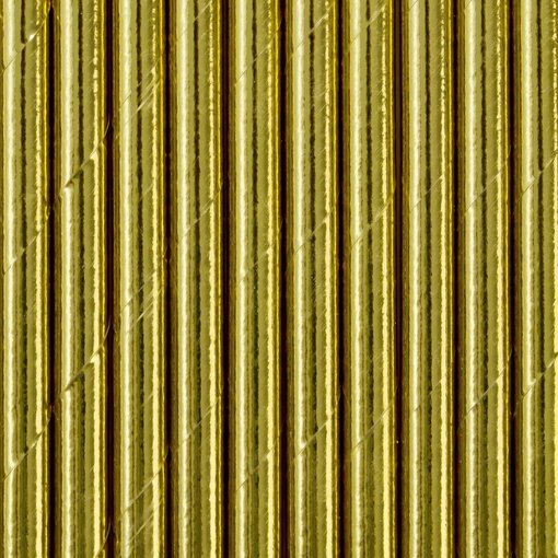 Papieren Rietjes Goud - 10 Stuks