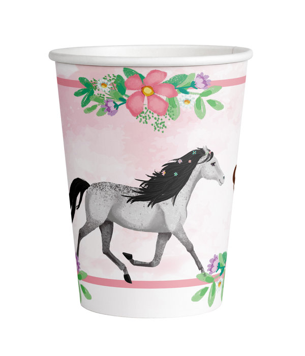 Feestbekers Paarden Beautiful (8st)