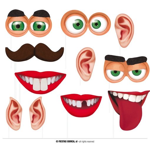 Funny Photo Booth Set Giant (12st)