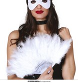 Glamour waaier pluche wit