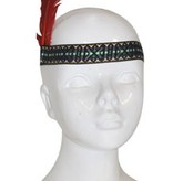 Indianenhaarband met veer