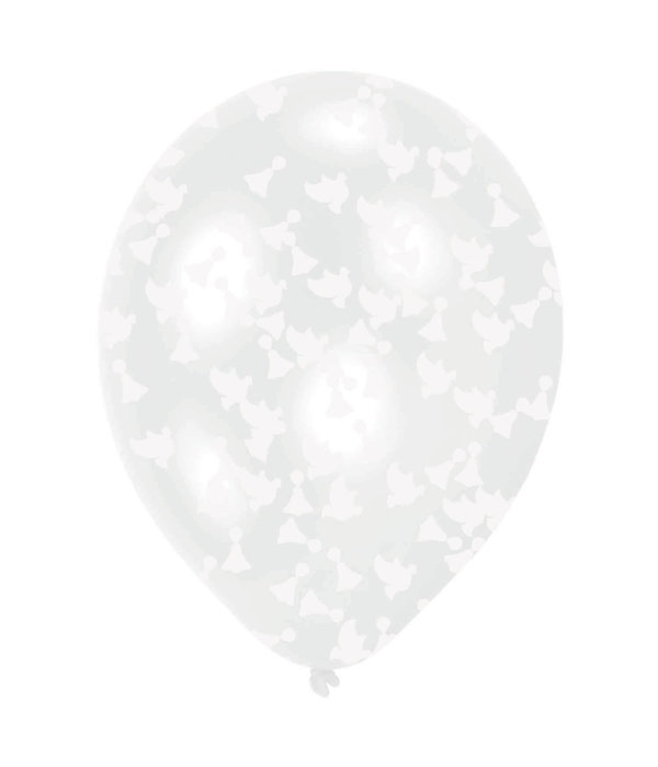 Ballonnen Transparant Confetti Bruiloft (6st)