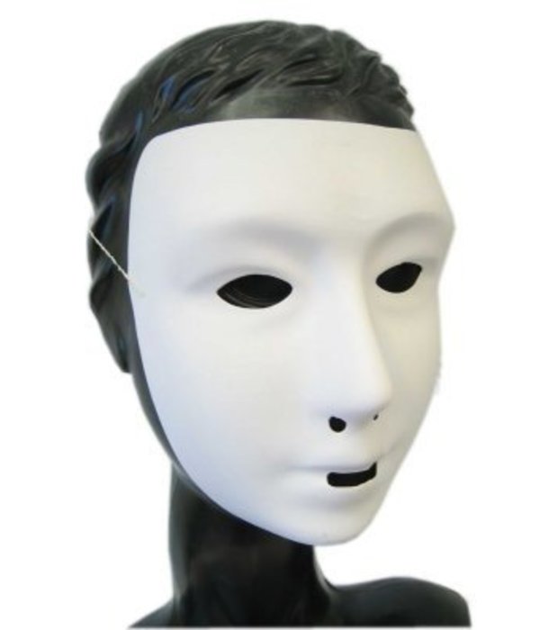 Grimeermasker wit half